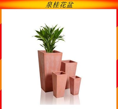 新款创意玻璃钢花盆粉红色新颖优质大花盆景观园林场地专用花盆